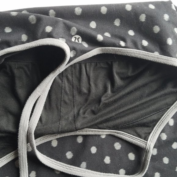 Lululemon black & silver polka-dot warrior tank 6 - Picture 3 of 5